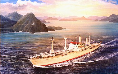 Paintings of ships by Peter Gerasimon. Commission Work available.