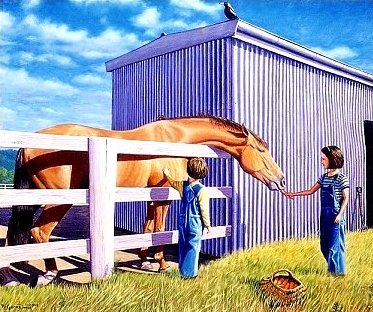 paintings of horses by Peter Gerasimon