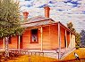 Gisborne Timber Cottage Oil Painting