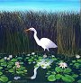 Gleat Egret Oil Painting