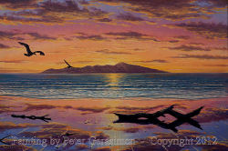 Kapiti Island Painting by Peter Gerasimon