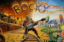 Team Fortress Painting by Peter Gerasimon