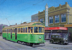 Melbourne Trams by Peter Gerasimon Painting